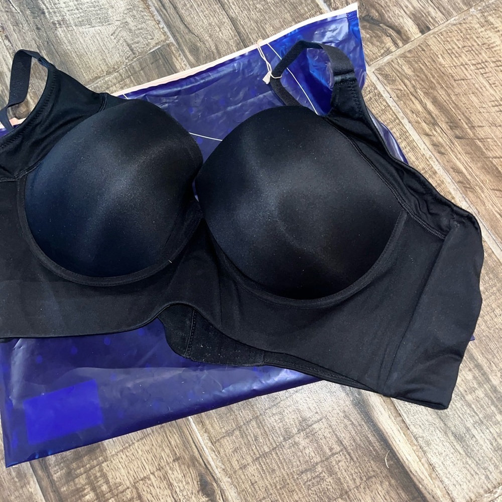 NWT SHAPELLX Women PushUp Back Smooth TShirt Underwire Lightly Lined Bra 46C/D